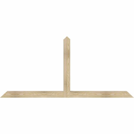 Ekena Millwork Portland Rough Sawn Timber Gable Bracket, Douglas Fir, 84"W x 38"H x 4"D x 4"F, 11/12 Pitch GBW084X38X0404POR00RDF